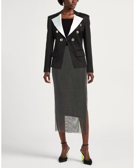 Gaelle Paris Black Blazer Cotton, Viscose, Elastane