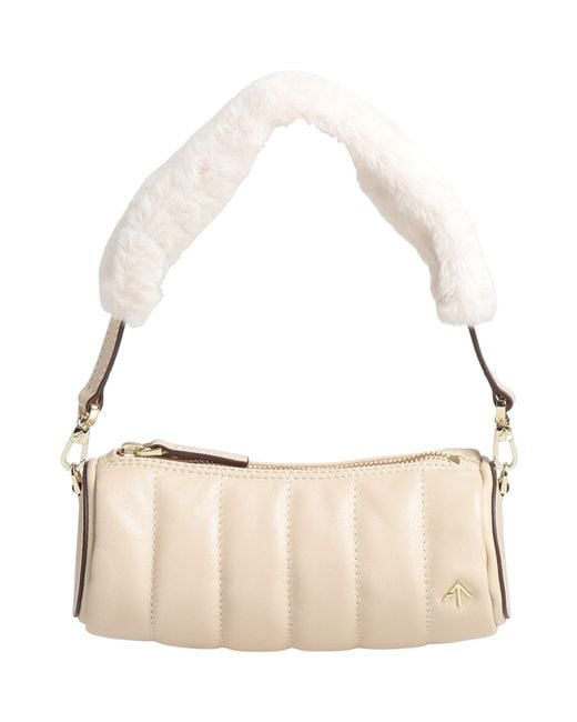 MANU Atelier Natural Ivory Handbag Calfskin