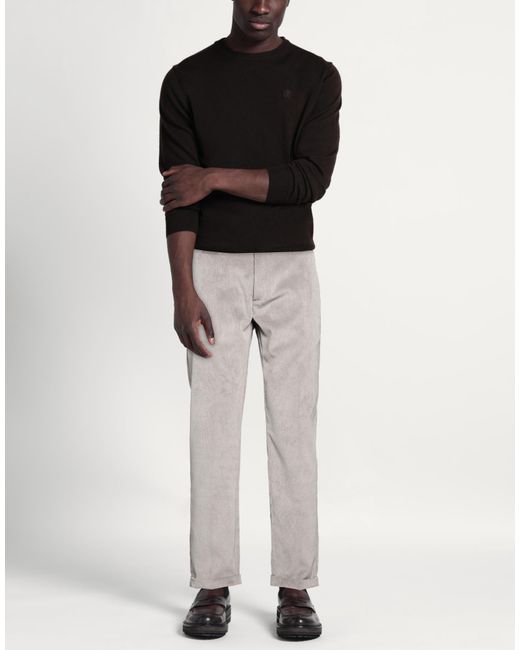 PMDS PREMIUM MOOD DENIM SUPERIOR Gray Light Pants Cotton, Elastane for men