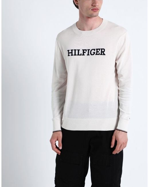 Tommy Hilfiger White Sweater for men