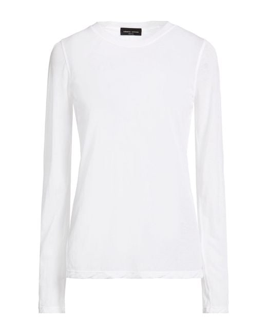 Roberto Collina White T-Shirt Cotton, Polyamide