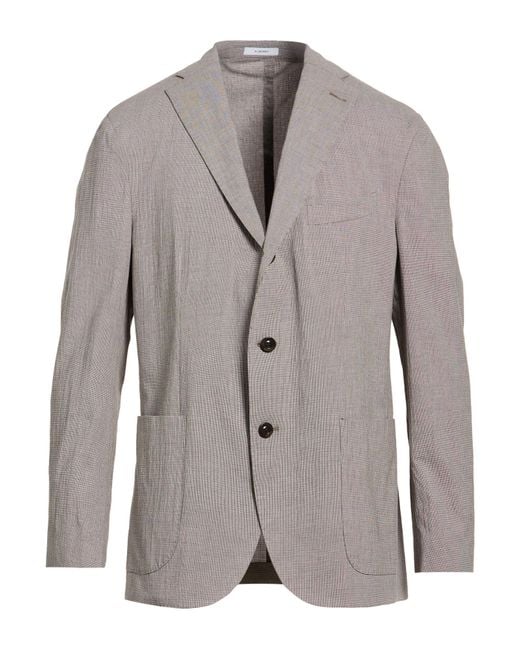 Boglioli Gray Dark Blazer Cotton, Elastane for men