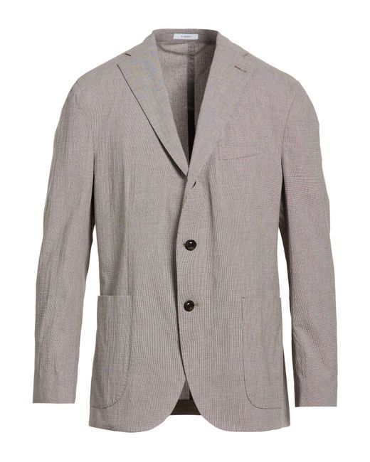 Boglioli Gray Dark Blazer Cotton, Elastane for men