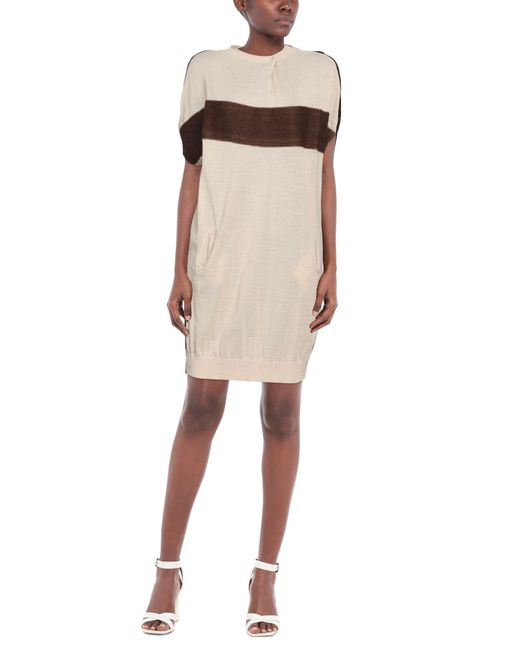 SIMONA CORSELLINI Brown Mini Dress