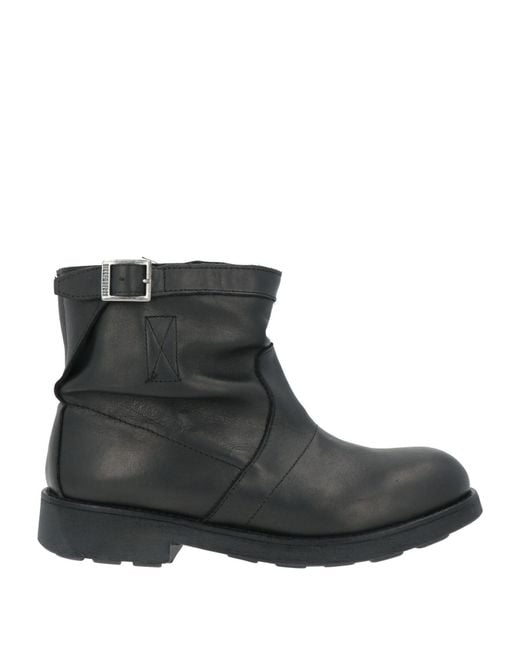 Bikkembergs Black Ankle Boots Calfskin
