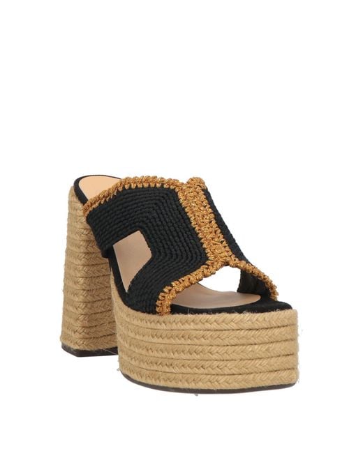 Castaner Black Espadrilles Textile Fibers