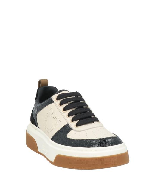 Ferragamo Black Ivory Sneakers Calfskin