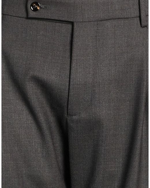 Berwich Gray Charcoal Pants Polyester, Virgin Wool, Elastane for men