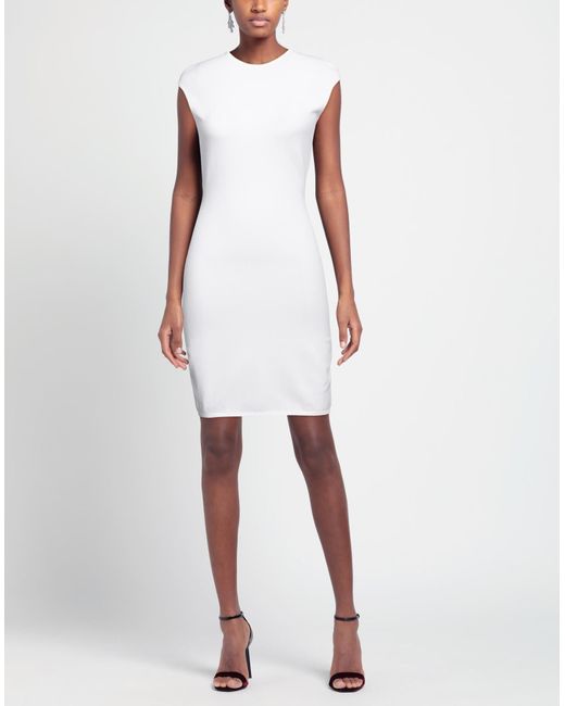 DSquared² White Mini Dress Viscose, Polyester