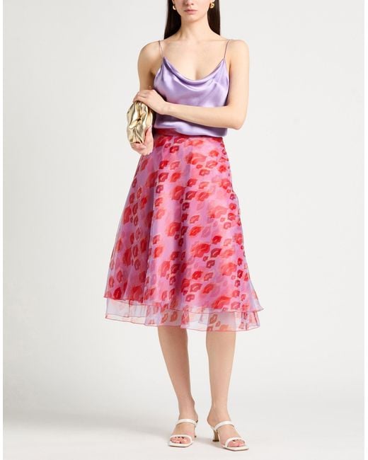 Elisabetta Franchi Pink Midi-Rock