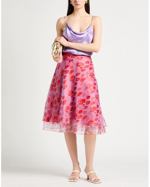 Elisabetta Franchi Pink Midi Skirt