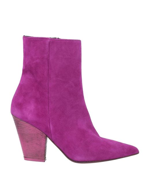 NCUB Purple Ankle Boots Leather