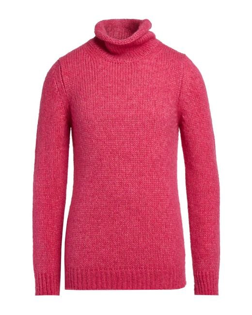 Fabrizio Del Carlo Pink Turtleneck Merino Wool, Alpaca Wool, Polyamide for men