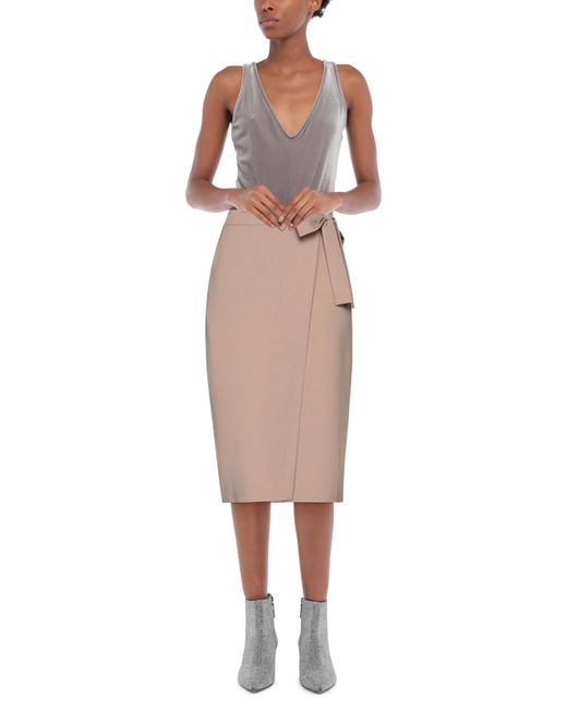 Jupe midi SEVENTY VENEZIA en coloris Natural
