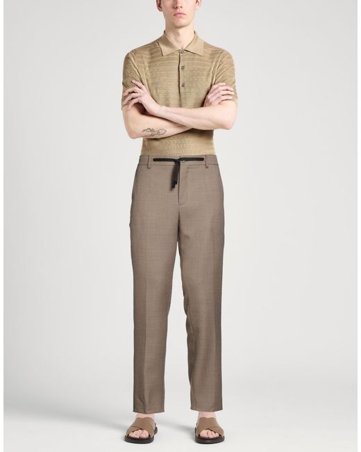 Brian Dales Gray Pants Wool for men