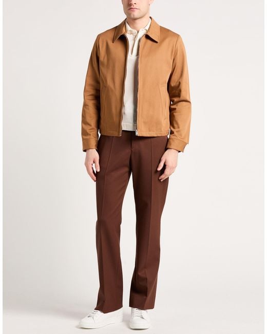 Sandro Brown Camel Jacket Cotton for men