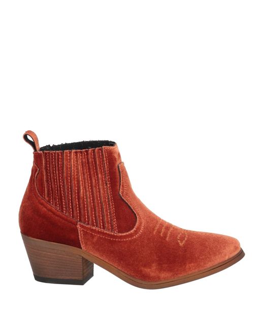 JE T'AIME Red Ankle Boots