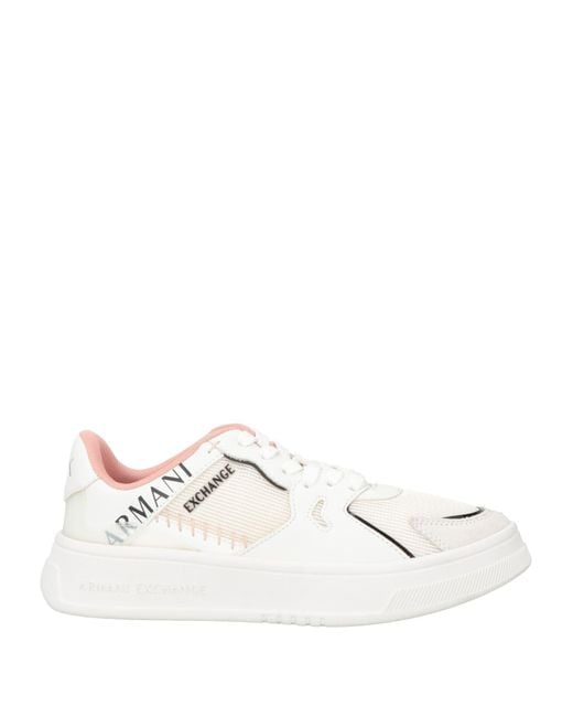 ARMANI EXCHANGE Natural Sneakers Polyester, Polyurethane Coated, Cow Leather