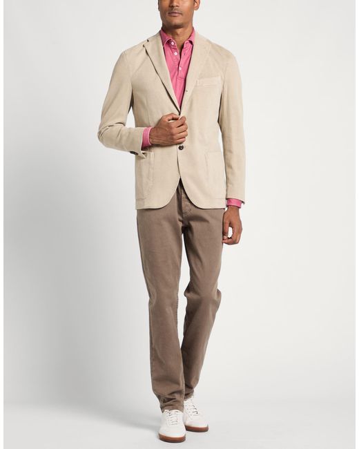 Boglioli Natural Blazer Cotton, Elastane for men