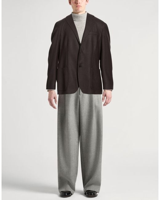Corneliani Black Blazer Virgin Wool, Silk for men