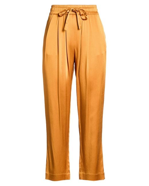 Semicouture Orange Pants Acetate, Viscose