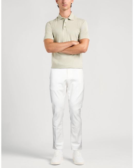 Dondup White Pants Cotton, Elastane for men