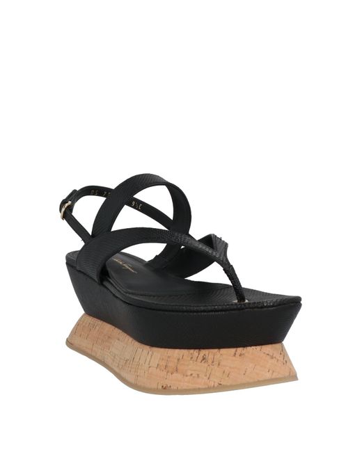 Ferragamo Black Thong Sandal