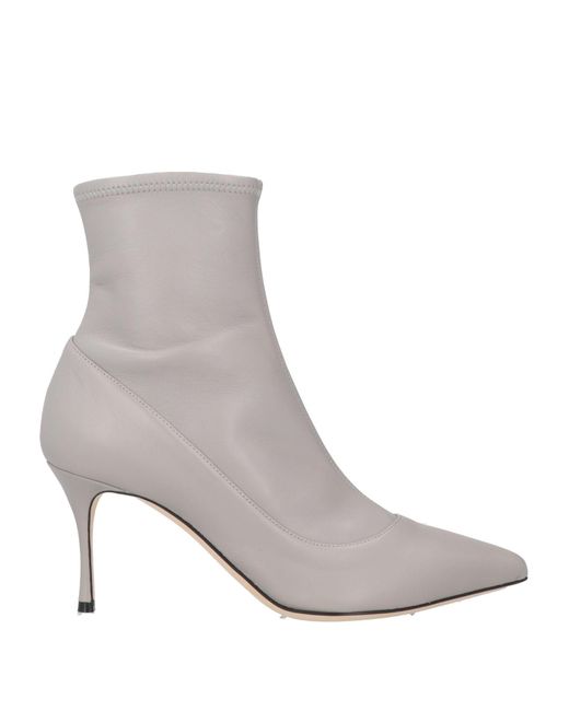 Sergio Rossi Gray Ankle Boots