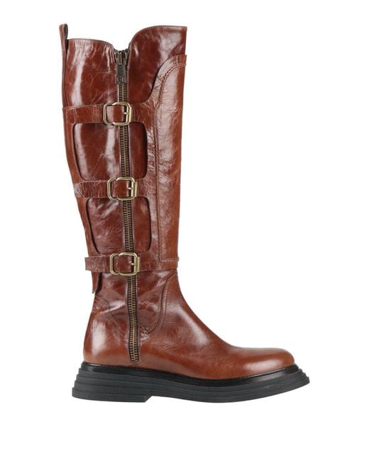 Laura Bellariva Brown Boot Leather
