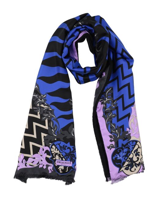 Pucci Silk Snood Scarf PUCCI Scarf In Blue Lyst UK
