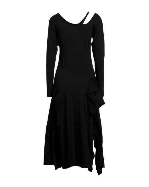 Robe midi Yohji Yamamoto en coloris Black