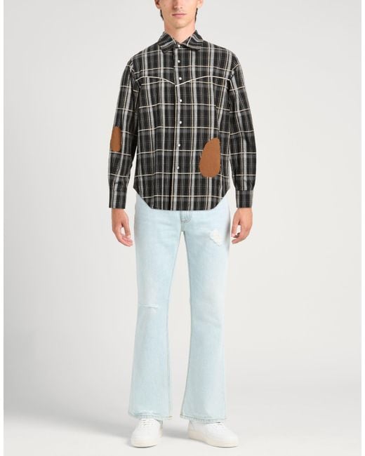 ANDERSSON BELL Black Shirt Polyester, Cotton, Viscose for men