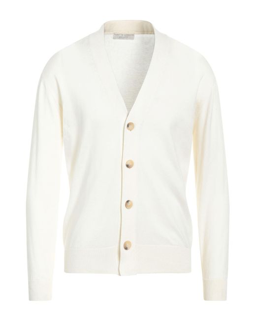 Cardigan di FILIPPO DE LAURENTIIS in White da Uomo