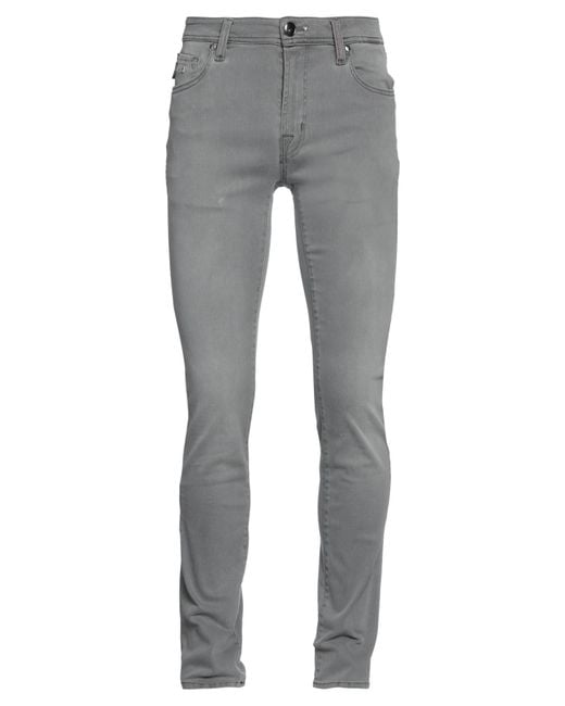 Tramarossa Gray Jeans Cotton, Recycled Polyester, Recycled Cotton, Elastane for men