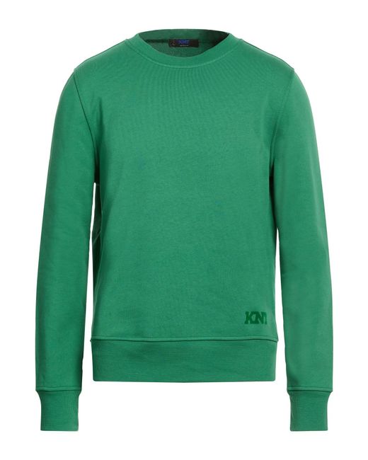 Kiton Green Sweatshirt Cotton, Elastane for men