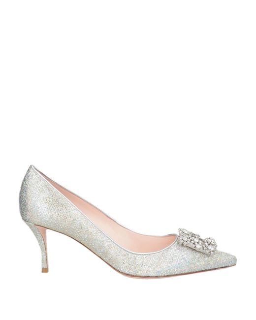 Roger Vivier White Pumps Textile Fibers