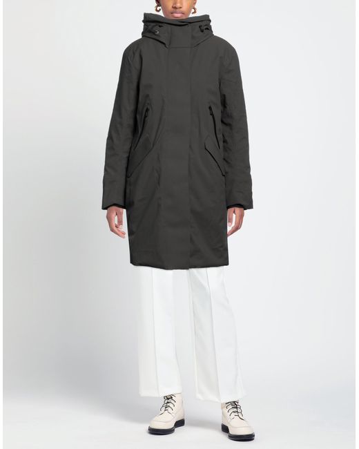 KRAKATAU Gray Overcoat & Trench Coat