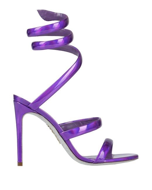 Rene Caovilla Purple Sandals Calfskin