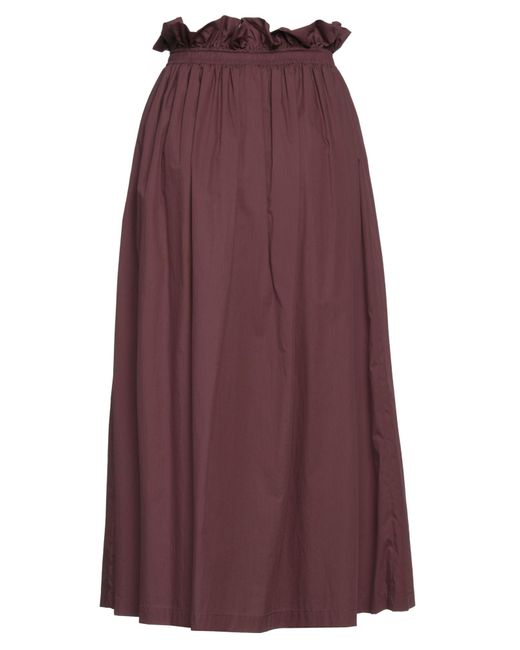 Brunello Cucinelli Purple Maxi Skirt Cotton