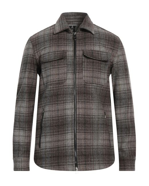 Historic Gray Taupe Jacket Wool, Nylon for men