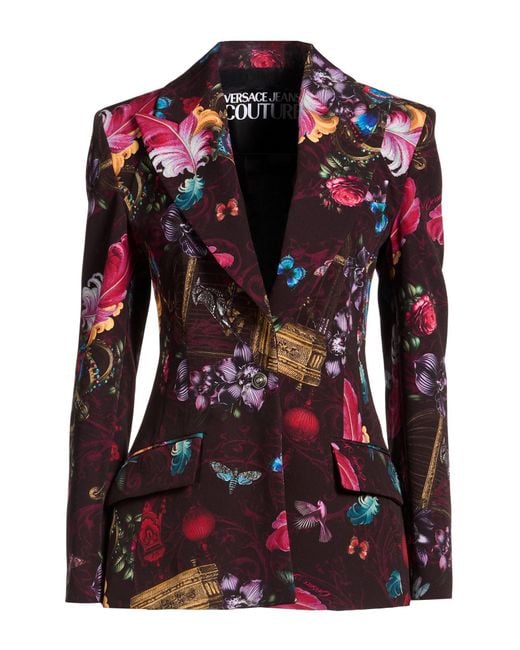 Versace Jeans Couture Red Blazer Polyester, Elastane