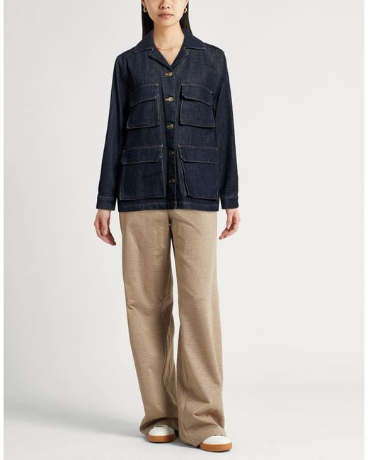 Semicouture Blue Denim Outerwear Cotton