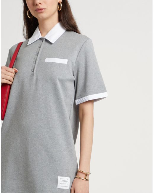 Thom Browne Gray Mini-Kleid
