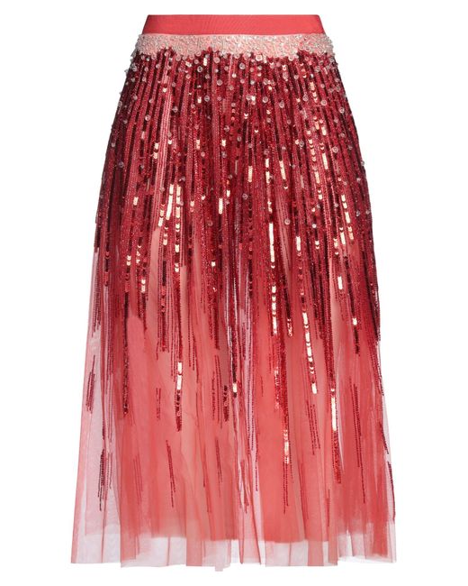 Gonna Midi di Elisabetta Franchi in Red