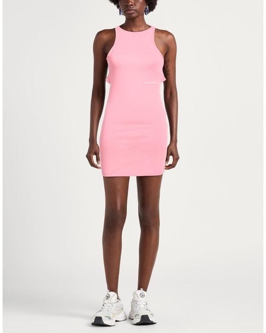 hinnominate Pink Mini Dress Cotton, Elastane