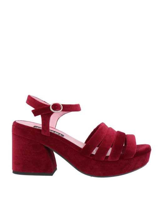 CAREL PARIS Red Sandals Textile Fibers