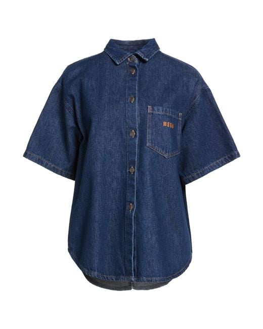 MSGM Blue Jeanshemd