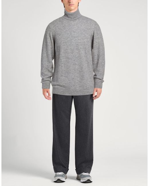 Rossopuro Gray Turtleneck for men