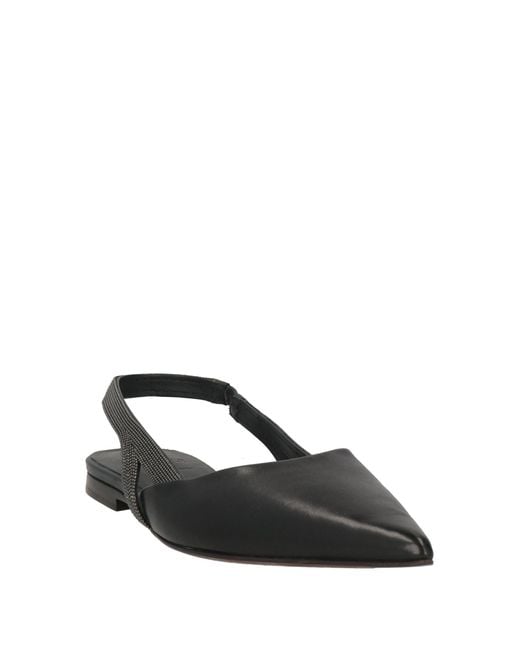 Brunello Cucinelli Black Ballet Flats