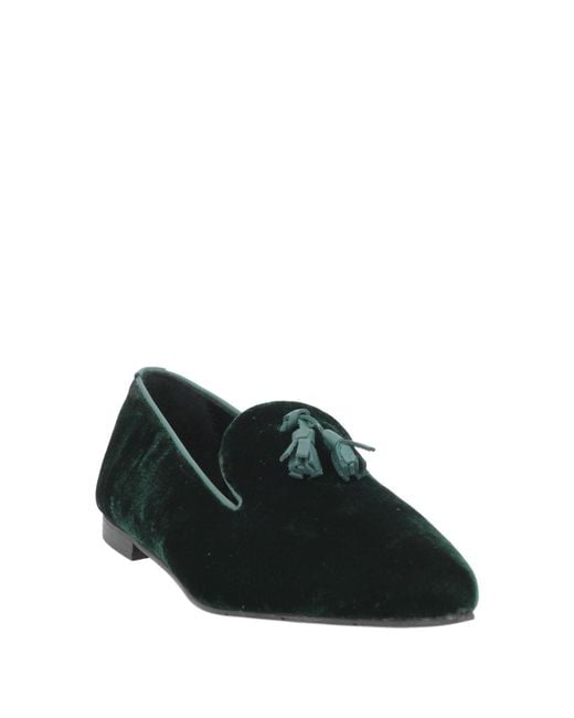 POESIE VENEZIANE Black Loafers Leather, Textile Fibers